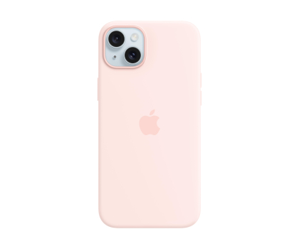 Etui do telefonów Apple Silikonowe etui MagSafe iPhone 15 Plus jasnoróżowe